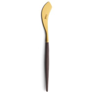 Lot de 6 couteaux à poisson Mio Cutipol marron et doré mat 21 cm