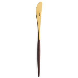 Lot de 6 couteaux de table Mio Cutipol marron et doré mat 23 cm