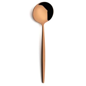 Lot de 6 grandes cuillères à dessert Moon Cutipol Copper 17 cm