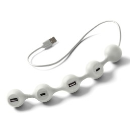 Hub avec 4 ports USB et USB-C Peashub 2 Lexon blanc